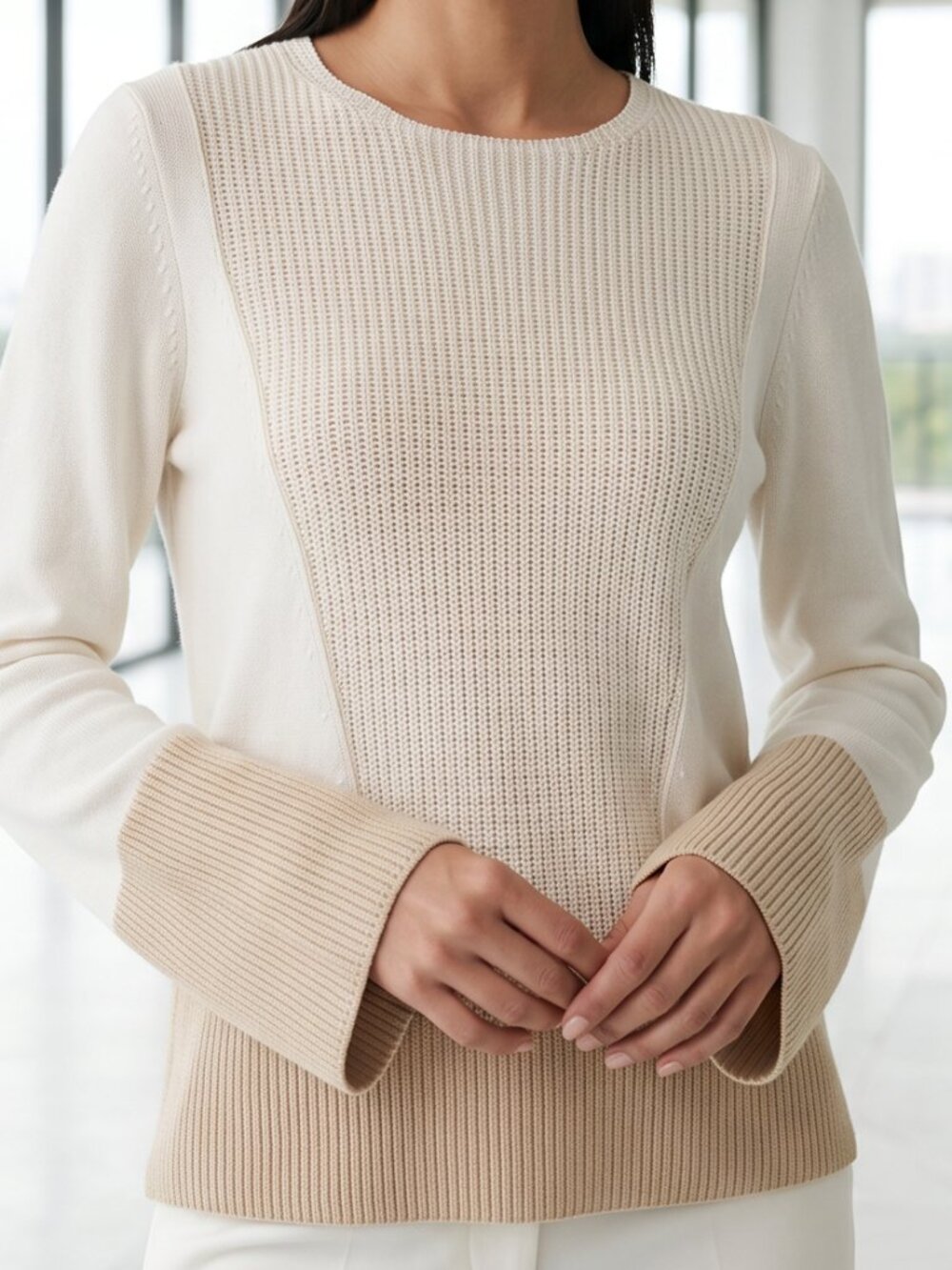 NEW! REVOLVE EE ETCETERA CASHMERE COTTON BLEND SWEATER S
